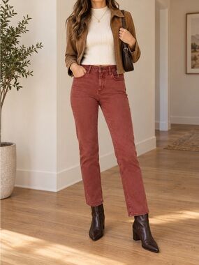 Lands' End Women's Rust Slim Ankle Jeans